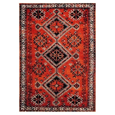 Safavieh 5 ft. 3 in. x 7 ft. 6 in. Vintage Hamadan Southwestern Rectangle Power Loomed Rug - Orange & Red VTH293P-5